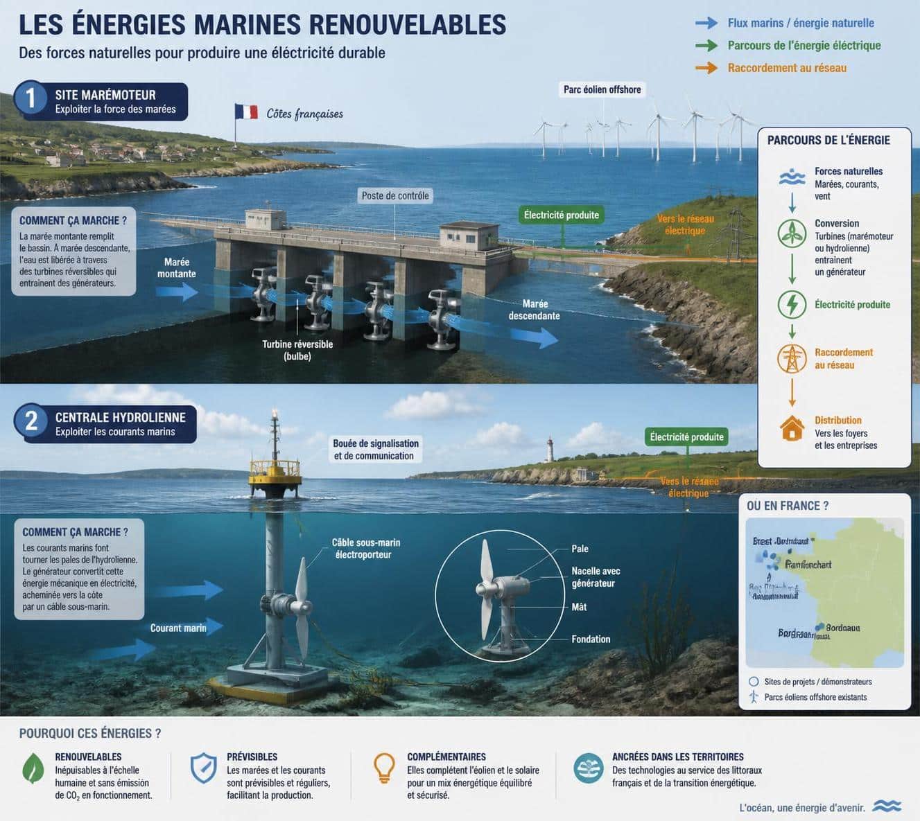 d&eacute;couvrez le potentiel encore sous-exploit&eacute; des &eacute;nergies marines en france, une source prometteuse pour une transition &eacute;nerg&eacute;tique durable et innovante.