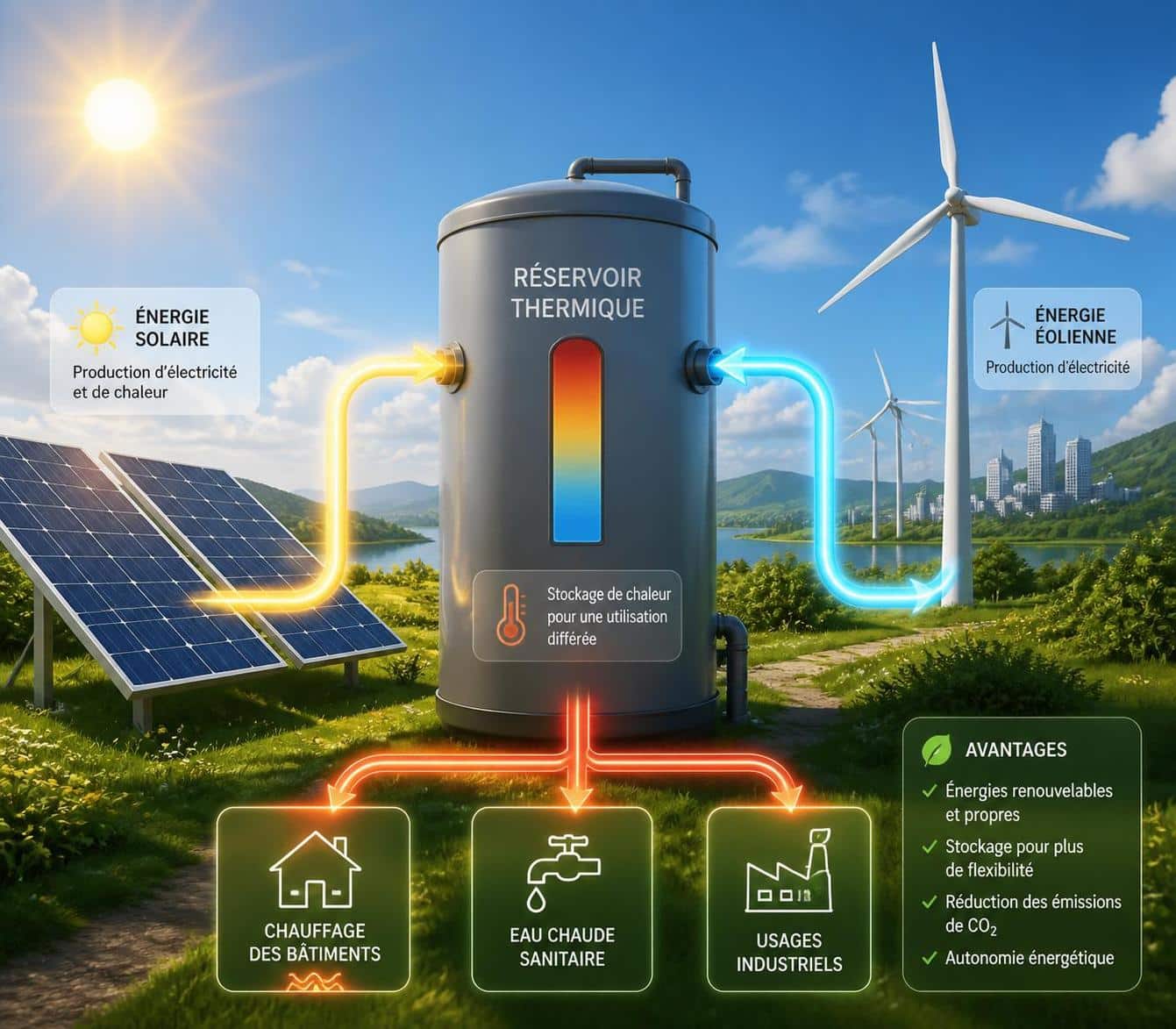d&eacute;couvrez le potentiel m&eacute;connu du stockage thermique dans le domaine des &eacute;nergies renouvelables, une solution innovante pour optimiser l'utilisation et la conservation de l'&eacute;nergie propre.