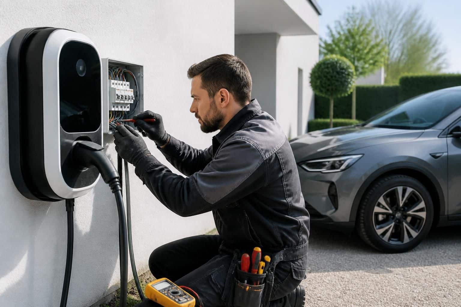 découvrez pourquoi il est important de faire appel à un électricien certifié pour l'installation de votre borne de recharge, garantissant sécurité et conformité.