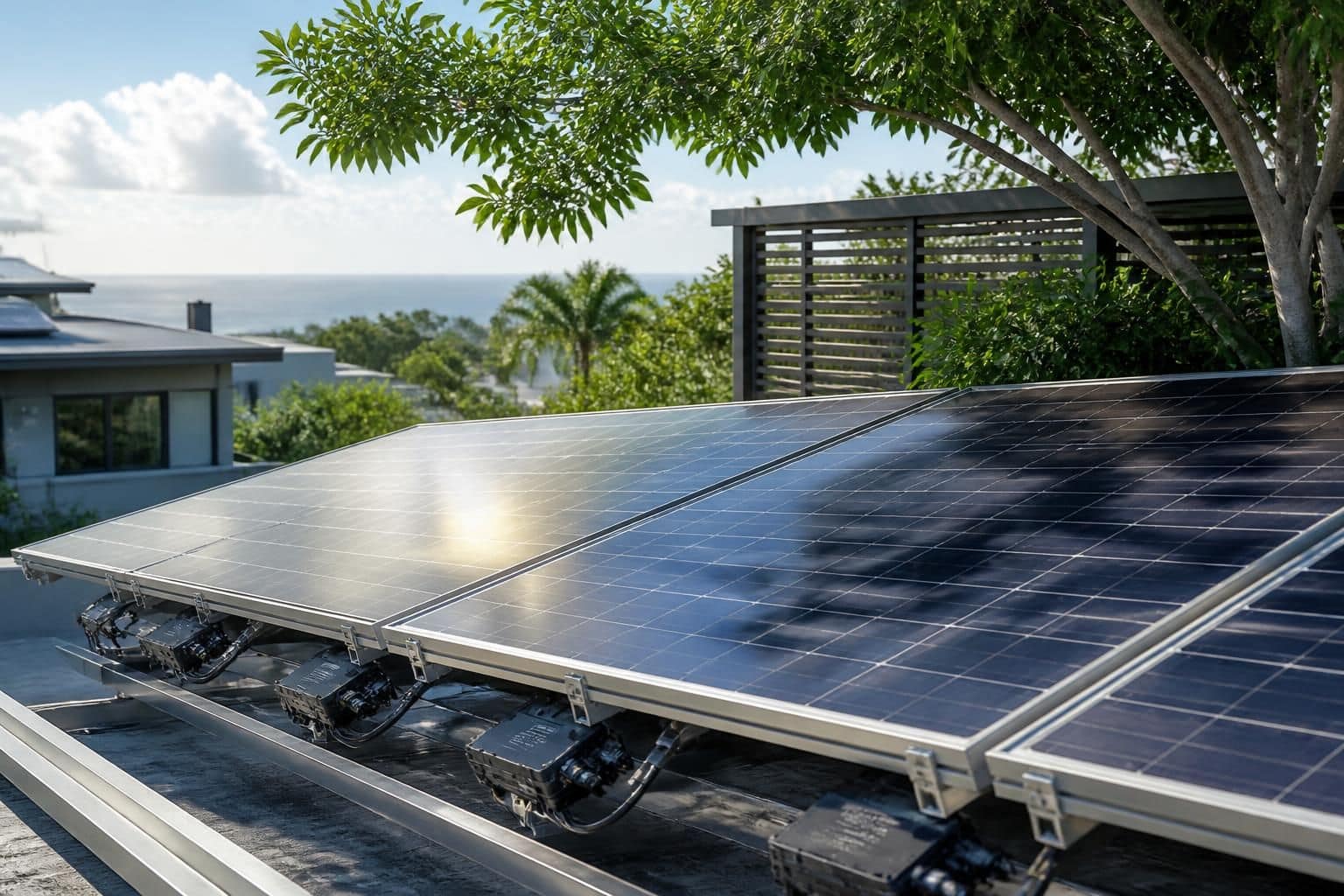 découvrez comment les panneaux solaires combinés à des solutions d'ombrage permettent de limiter les pertes d'énergie et d'optimiser la production électrique.