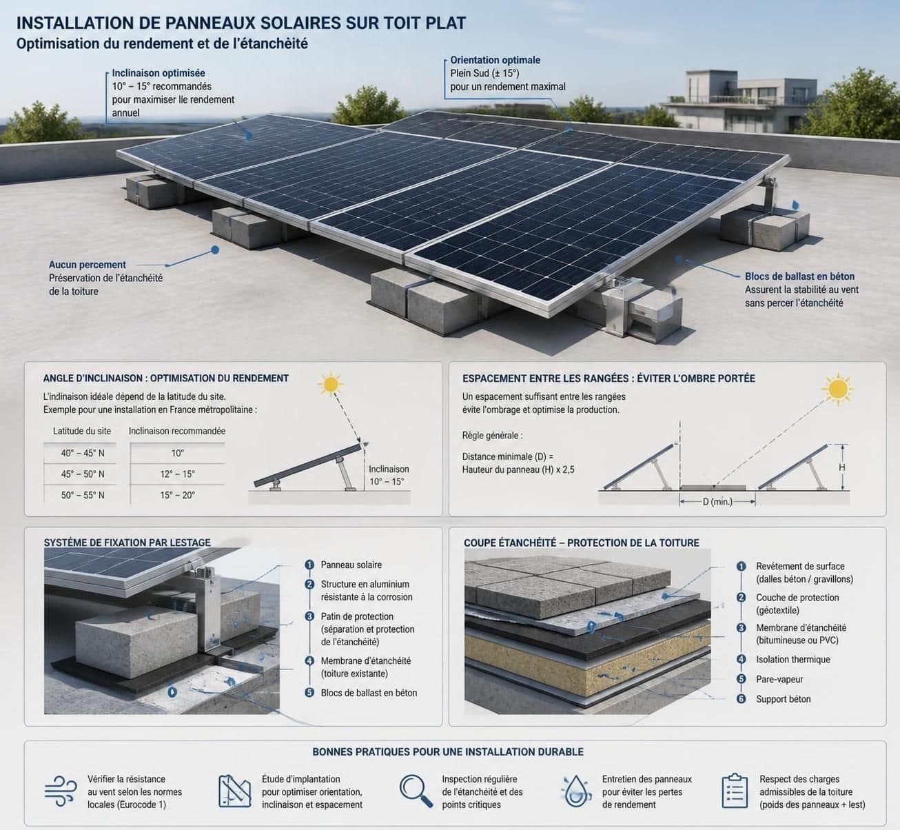 découvrez comment installer facilement des panneaux solaires sur un toit plat pour optimiser l'énergie solaire de votre maison. guide complet, conseils pratiques et étapes essentielles.
